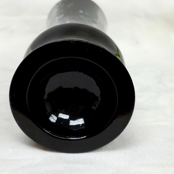 Vintage Lacquered mother of pearl inlaid wood vase - Picture 4 of 7